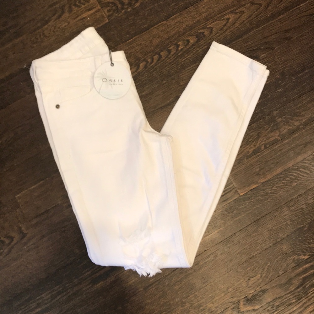 White Distressed Jeans